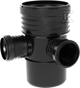 Czwórnik 2-płaszczyznowy kątowy, wersja standard, 110x50x50/87.5°, SITECH+ czarny