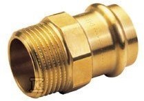 Nypel przejściowy, GZ, 15x3/4 brąz B Press
