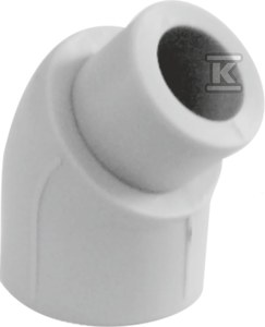 Kolano PP nyplowe 45st 40mm