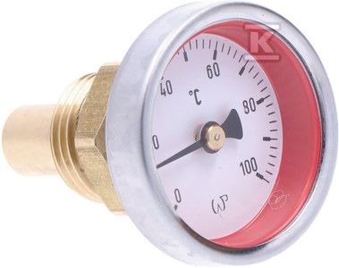 Termometr tarczowy 100 °C czerwony