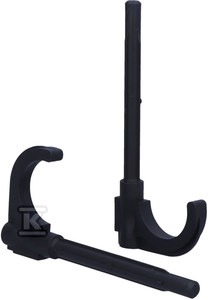 Hak do rur plastikowy pojedynczy - 12-20/12-26 L = 77 mm