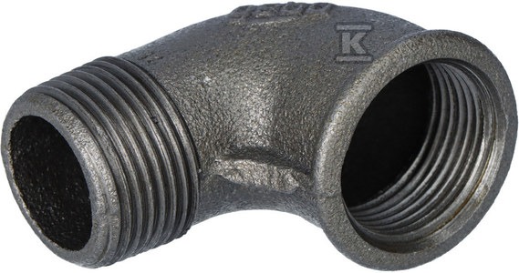 Kolano nakrętno-wkrętne wz 1" czarne A4, NR 7, NR 92