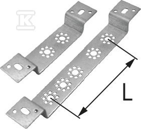 Płytka montażowa odsadzona metalowa podwójna - L = 50 mm